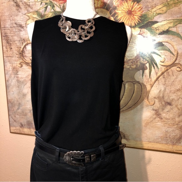 Chico's Double Strand Silver Alligator Print Rings 20.5" Necklace - Picture 6 of 9